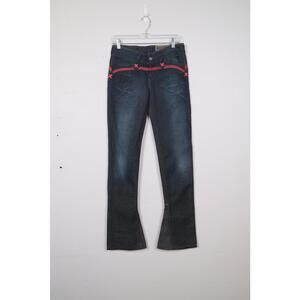 00's Keith Haring by Cultura Faded Flared Jeans